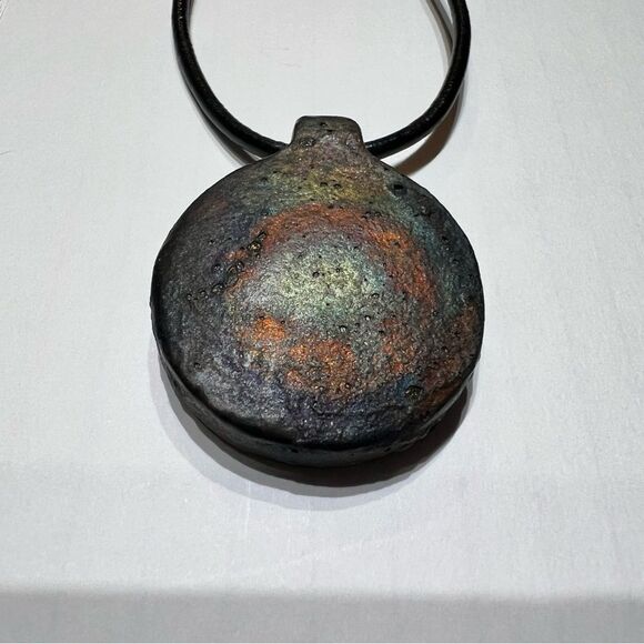 Handcrafted Porcelain Multicolor Pendant Necklace - Picture 2 of 4